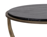 Alicent End Table - Black Marble 110190 Sunpan
