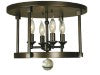Framburg 4-light Stately Compass Flush Mount Fixture - Elegant Design For Modern And Classic Interiors Mahogany Bronze Metal 1102 Mb