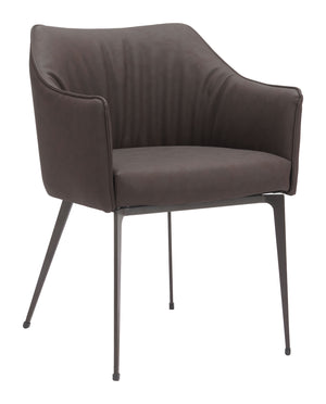 Zuo Modern Belmont Dining Chair Set Of 2 - Stylish Brown Faux Leather & Durable Steel For Modern Spaces Brown 100% Polyurethane,Steel 110832-zuo-modern