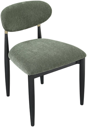 Meridian Furniture Riccio Olive Performance Fabric Dining Chair with Black Ash Frame and Brass Accents 11022Olive-SC