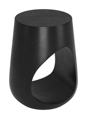 Tilk Sculptural Mango Wood Accent Table Bold Black Finish for Modern Living Spaces