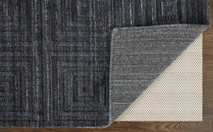 Feizy Rugs Redford Handwoven Geometric Rug Collection - Stylish, Durable, And Artisan Crafted For Modern Homes Gray,Black Viscose,Wool Red8670fchl000p00
