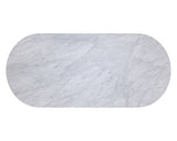 Paloma Dining Table - Oval - White Marble - 84" 110254 Sunpan