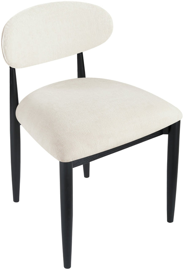 Meridian Furniture Riccio Performance Fabric Dining Chair with Ash Wood and Matte Black Iron Base 11025Beige-SC