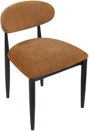 Meridian Furniture Riccio Cognac Polyester Dining Chair with Matte Black Ash Frame for Modern Spaces 11025Cognac-SC