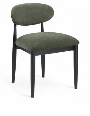 Meridian Furniture Riccio Olive Performance Fabric Dining Chair with Ash Frame and Matte Black Accents 11025Olive-SC