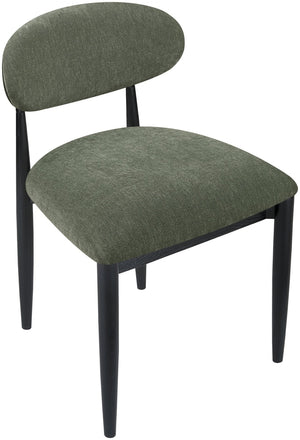 Meridian Furniture Riccio Olive Performance Fabric Dining Chair with Ash Frame and Matte Black Accents 11025Olive-SC