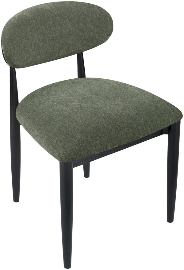 Meridian Furniture Riccio Olive Performance Fabric Dining Chair with Ash Frame and Matte Black Accents 11025Olive-SC