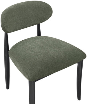 Meridian Furniture Riccio Olive Performance Fabric Dining Chair with Ash Frame and Matte Black Accents 11025Olive-SC