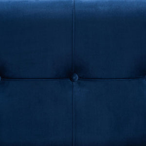 Baxton Studio Baxton Studio Parker Glam Navy Velvet Storage Ottoman with Gold Metal Base for Stylish Organization JY20A122L-Navy Blue/Gold-Storage Otto