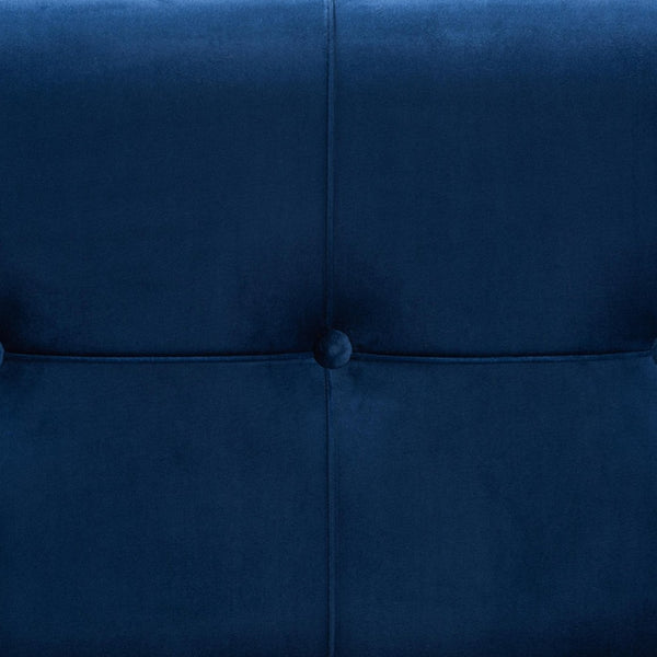 Baxton Studio Baxton Studio Parker Glam Navy Velvet Storage Ottoman with Gold Metal Base for Stylish Organization JY20A122L-Navy Blue/Gold-Storage Otto