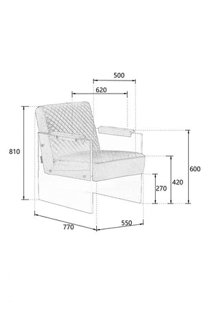 Vig Furniture Divani Casa Edmond Blue Velvet Lounge Chair With Acrylic Arms – Stylish Comfort For Your Space Blue  Vgca1102-blu