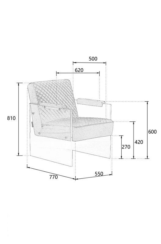 Vig Furniture Divani Casa Edmond Blue Velvet Lounge Chair With Acrylic Arms – Stylish Comfort For Your Space Blue  Vgca1102-blu