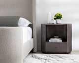 Siena Nightstand - Oval - Gunmetal 110365 Sunpan