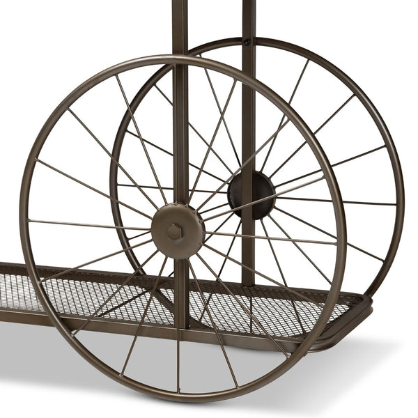 Baxton Studio Baxton Studio Terence Vintage Rustic Industrial Console Table with Wheels for Entryway & Living Room JY20A074-Natural/Black-Console