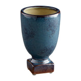 Big Sky Planter Blue Glaze 11045 Cyan Design