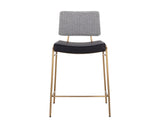 Brinley Counter Stool - Gold - Nightfall Black / Chacha Grey 110471 Sunpan