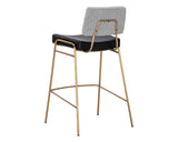 Brinley Barstool - Gold - Nightfall Black / Chacha Grey 110472 Sunpan