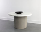 Nicolette Dining Table - Light Grey - Marble Look - 40" 110477 Sunpan