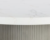 Nicolette Dining Table - Light Grey - Marble Look - 55" 110480 Sunpan