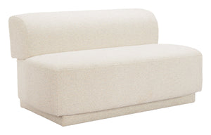 Zuo Modern Anese Shearling Fabric Loveseat with Pine Frame for Lounge and Reception Spaces 110484