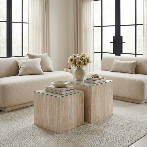 Anese Shearling Fabric Loveseat with Pine Frame for Lounge and Reception Spaces