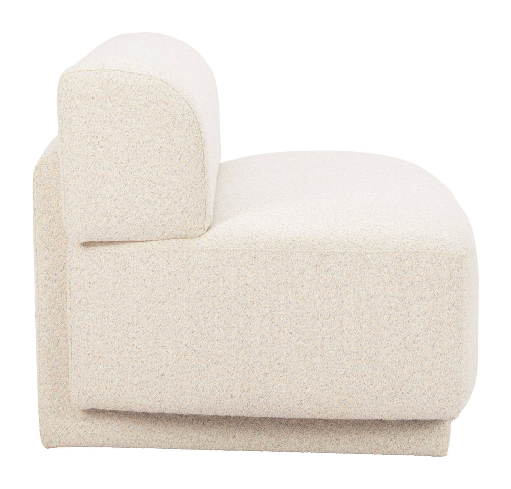 Zuo Modern Anese Shearling Fabric Loveseat with Pine Frame for Lounge and Reception Spaces 110484