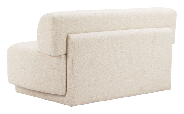 Anese Shearling Fabric Loveseat with Pine Frame for Lounge and Reception Spaces