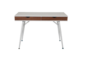 IDEAZ 1104UFOWhite Home Desk with Two Storage Drawers White / Walnut 1104UFO