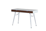 IDEAZ 1104UFOWhite Home Desk with Two Storage Drawers White / Walnut 1104UFO