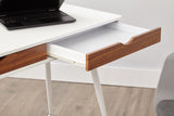 IDEAZ 1104UFOWhite Home Desk with Two Storage Drawers White / Walnut 1104UFO