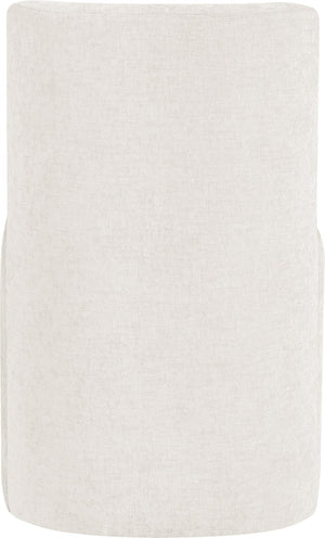 Meridian Furniture Duvina Chenille Upholstered Dining Chair with Solid Wood Frame for Modern Rooms Cream 11050Cream-C