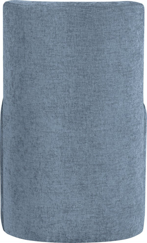 Meridian Furniture Duvina Chenille Upholstered Dining Chair with Solid Wood Frame for Modern Rooms Light Blue 11050LtBlu-C