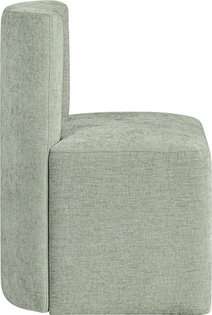 Meridian Furniture Duvina Chenille Upholstered Dining Chair with Solid Wood Frame for Modern Rooms Mint 11050Mint-C