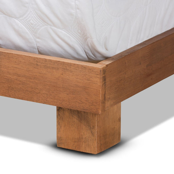 Baxton Studio Baxton Haines Modern Queen Platform Bed in Walnut Brown – Stylish, Durable, Low-Profile Design! MG-0050-Ash Walnut-Queen