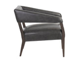 Carlyle Lounge Chair - Brentwood Charcoal Leather 110530 Sunpan