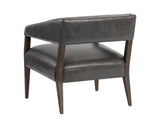 Carlyle Lounge Chair - Brentwood Charcoal Leather 110530 Sunpan