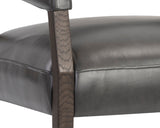 Carlyle Lounge Chair - Brentwood Charcoal Leather 110530 Sunpan