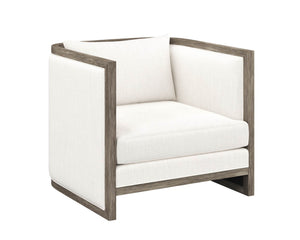 Chloe Lounge Chair - Ash Grey - Linoso Ivory 110534 Sunpan