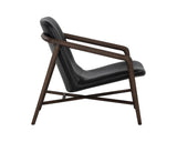 Cinelli Lounge Chair - Distressed Brown - Brentwood Charcoal Leather 110538 Sunpan