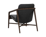 Cinelli Lounge Chair - Distressed Brown - Brentwood Charcoal Leather 110538 Sunpan