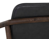 Cinelli Lounge Chair - Distressed Brown - Brentwood Charcoal Leather 110538 Sunpan