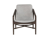 Cinelli Lounge Chair - Distressed Brown - Saloon Light Grey Leather 110539 Sunpan