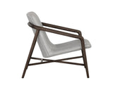 Cinelli Lounge Chair - Distressed Brown - Saloon Light Grey Leather 110539 Sunpan