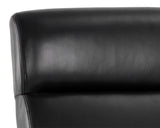 Collin Office Chair - Brushed Gold, Brown, Cortina Black Leather 110540  Sunpan