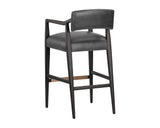 Keagan Barstool - Brentwood Charcoal Leather 110555 Sunpan