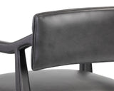 Keagan Barstool - Brentwood Charcoal Leather 110555 Sunpan