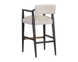 Keagan Barstool - Saloon Light Grey Leather 110556 Sunpan