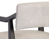 Keagan Barstool - Saloon Light Grey Leather 110556 Sunpan