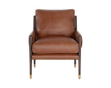 Mauti Armchair - Brown - Shalimar Tobacco Leather 110571 Sunpan